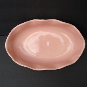 ABINGDON USA VTG POTTERY pink planter console bowl